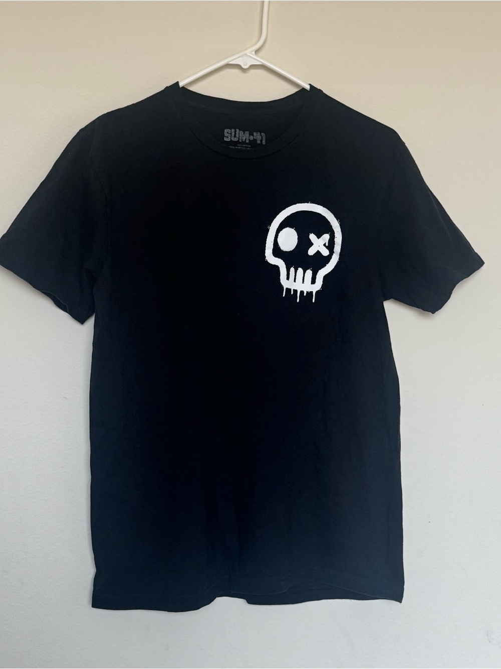 Men’s Black Sum 41 Band Skull Graphic Tee Shirt Size M